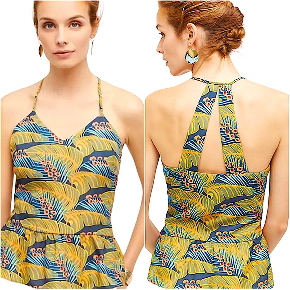Anthropologie Tops - HD in PARIS x ANTHROPOLOGIE: Tropical Print Sleeveless Blouse -Size Medium